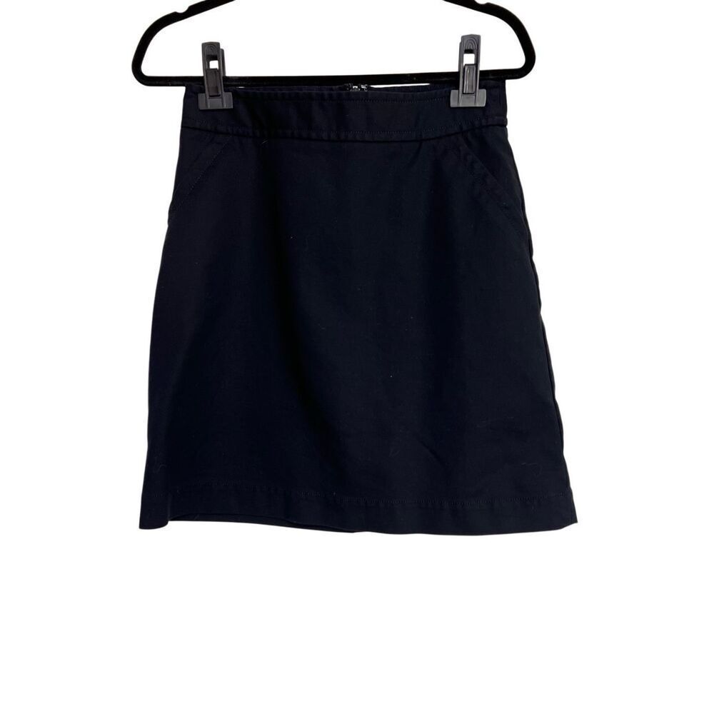 Banana Republic Skirt Womens Size 4 Black A-Line Stretch Career Casual Chic